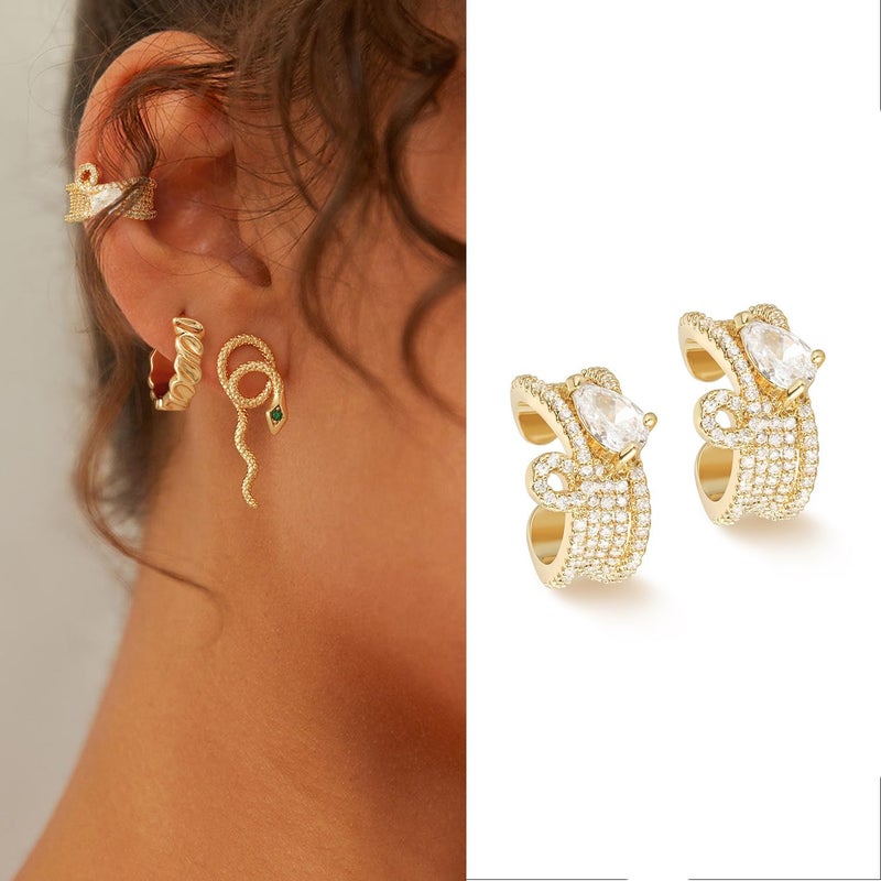 MYEARS Women Ear Cuff Earring Gold Non Pierced Ear Cartilage Clip on Wrap Hoop 14K Gold Filled Tiny Boho Beach Simple Minimalist Delicate Handmade Hypoallergenic Jewelry Gift-Sold as Single/Pair - Image 3